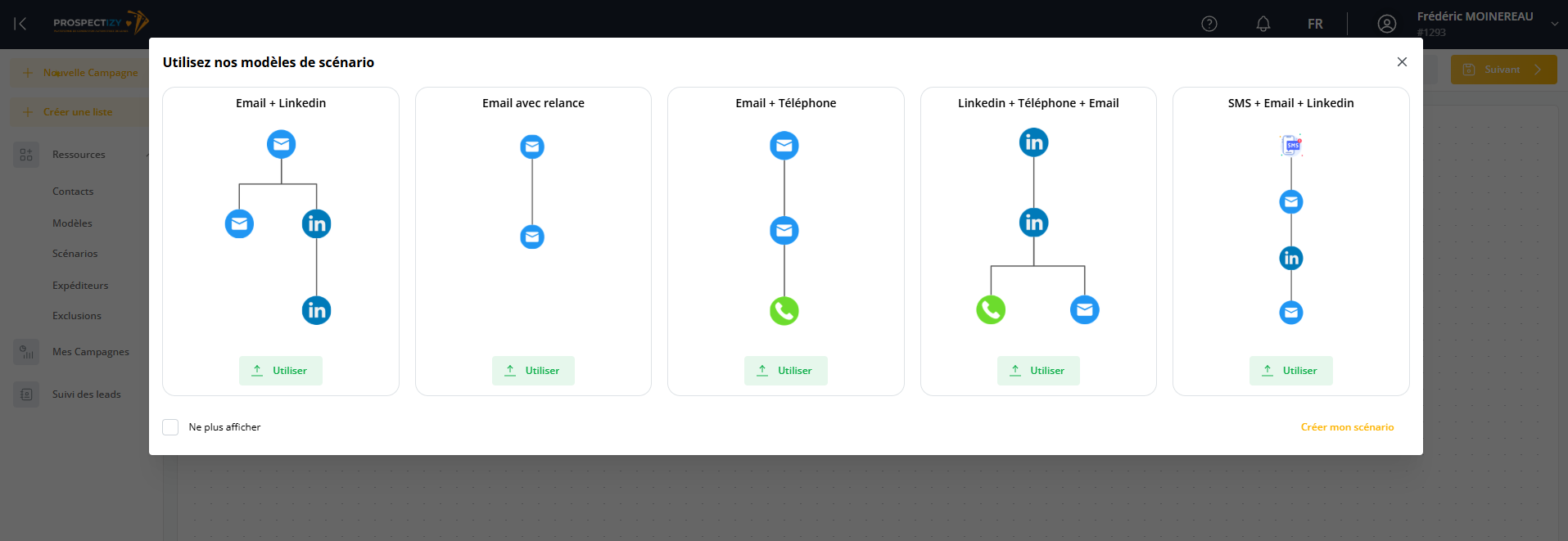 Application SaaS de Marketing automatisé cross canal - Prospectizy